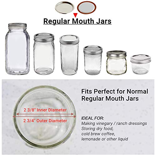 Regular Mouth Canning Lids 100Count, Canning Lids for Mason Jars, Leak