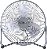 Optimus F-4092 9-Inch Industrial-Grade High-Velocity 2-Speed Fan, 1-Pack, Silver Coated