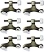 Nuk3y Hinge Pin Heavy Duty Adjustable Door Stop (6 Pack, Antique Brass)