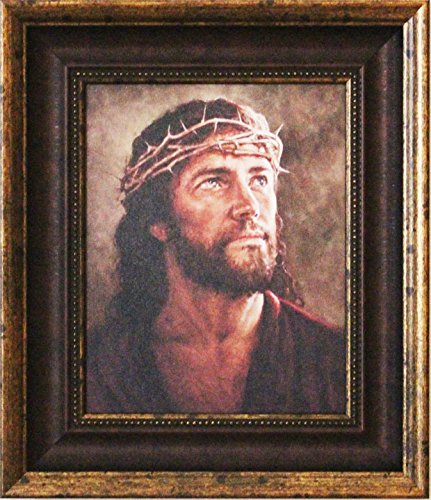Thy Will Be Done by Del Parson Framed picture of Jesus with Crown of Thorns