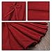 LimBridge Christmas Tree Skirt, 48 inches Knitted Ruffled Rustic Pleated Thick Heavy Yarn Knit Xmas Holiday Decoration, Red