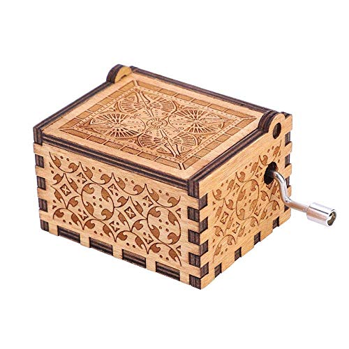 Kafete Music Box Hand Crank Engraved Musical Box-U R My Sunshine Mechanism Antique Vintage Personalizable Gift for Daughter from Mom(You are Stronger Than You Seem)
