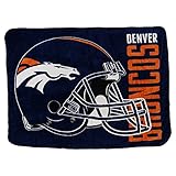 NFL Supersoft Royal Plush Raschel Throw / Blanket (Denver Broncos)