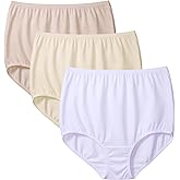 Vanity Fair Women's 3 Pack Perfectly Yours Tailored Cotton Brief Panty