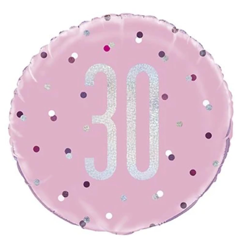 Packaged "30" Round Mylar Balloon - 18" | Pink And Silver | 1 Pc.