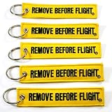 Rotary13B1 Remove Before Flight Keychain - Yellow 5pcs
