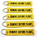 Rotary13B1 Remove Before Flight Keychain - Yellow 5pcs primary