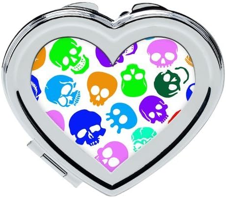Custom Skull Heart-shaped Cosmetic Mirror