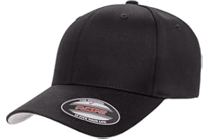 THE HAT PROS Flexfit Wooly Combed Premium 6-Panel Structured Baseball Cap | Stretch Fitted | Bulk Pack Available