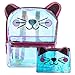 Glitter Cat Face Backpack Set - Holographic Clear Cat Face Mini Backpack Set