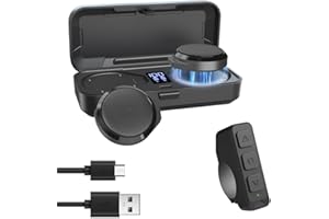 OBEST Motorcycle Helmet Bluetooth Headset,Motorcycle Bluetooth Helmet Speaker,Wireless Installation with Remote Control,BT5.3 Noise Cancellation 1900mAh Battery 50+ Hours Work Time for Skiing Riding