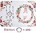 Baby Monthly Milestone Blanket Girl - Large 60''x40'' Floral Plush Fleece Photography Background Prop Newborn Soft Wrinkle-Free Flower Blanket Bonus Wreath Headband