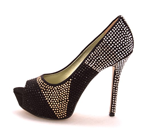 Enzo Angiolini Womens Eatonell Peep Toe Classic Pumps, Black, Size 6.5