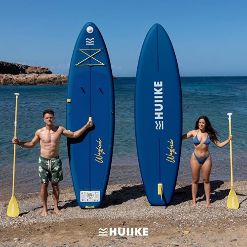 HUIIKE Tabla Paddle Surf Hinchable Touring con Accesorios Incluidos, Remo, Quilla, Leash, Inflador y Mochila. Stand Up Paddle Board Gran Estabilidad y Resistencia