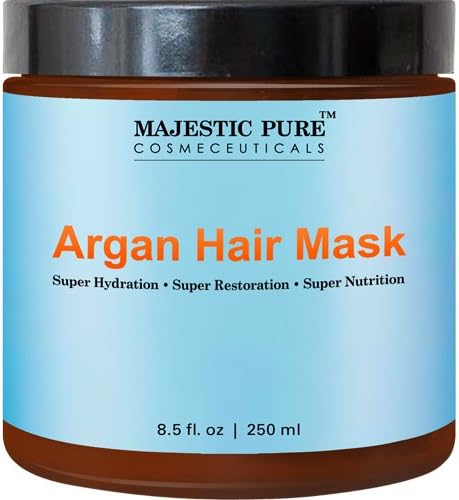 Majestic Pure Argan Oil Hair Mask, Hydrating & Restorative Hair Care Repair Mask, 8.5 Oz