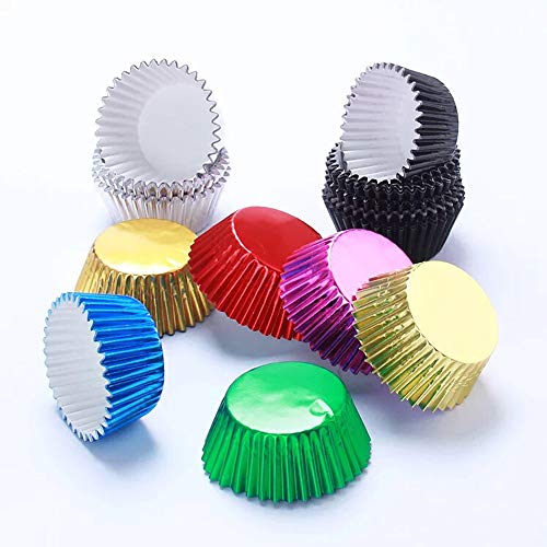 SUBANG 1000 Pieces Foil Mini Cupcake Liner Baking Cups Muffin Tins