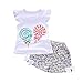 Younger Tree 2PCS Toddler Kids Baby Girls Outfits Lollipop Print T-Shirt Tops+Short Pants Set