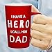 Gift Boutique 18 oz Father’s Day Ceramic Coffee Mug I Have a Hero I Call Him DAD Papa Tea Cup for Birthday Presents