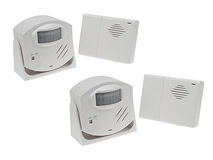 Juego de 2 48578 con función de alarma y detector de movimiento PIR, alcance 110
