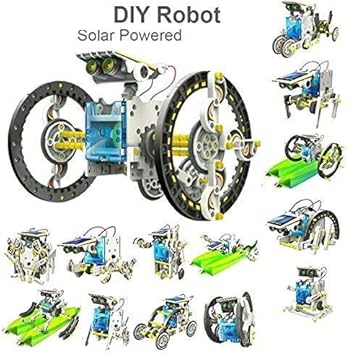 VKemporium Babytintin Educational 13 in 1 Solar Power Energy Robot Toy Science School Learning Purpose Projects Kit for Kids (Multicolour)