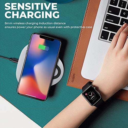 Zotoyi Wireless Charger Pad Fast Qi Certified Charging Pad Compatible iPhone X/Xs/Xs Max/Xr/8/8 Plus, Samsung Galaxy S9/S9 Plus/Note 8/S8/S8 Plus All Qi-Enabled Phones - Sliver