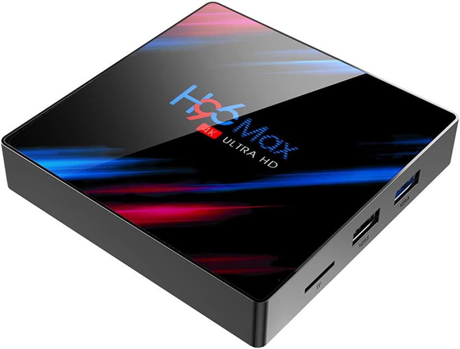Jiqu Android 9.0 TV Box Smart Media Box 4GB RAM 32GB ROM RK3318 Quad Core Bluetooth 4.2 WIFI 2.4G & 5G Ethernet 1USB 3.0 & 1USB 2.0 Set Top Box Support 4K Ultra HD Internet Video Player