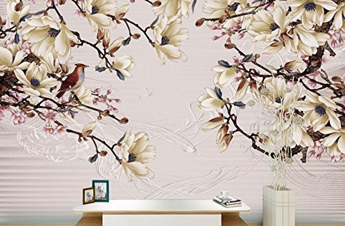 Kuamai Nuevo 3d Chino Naturaleza Papel Tapiz Magnolia Bird Tv