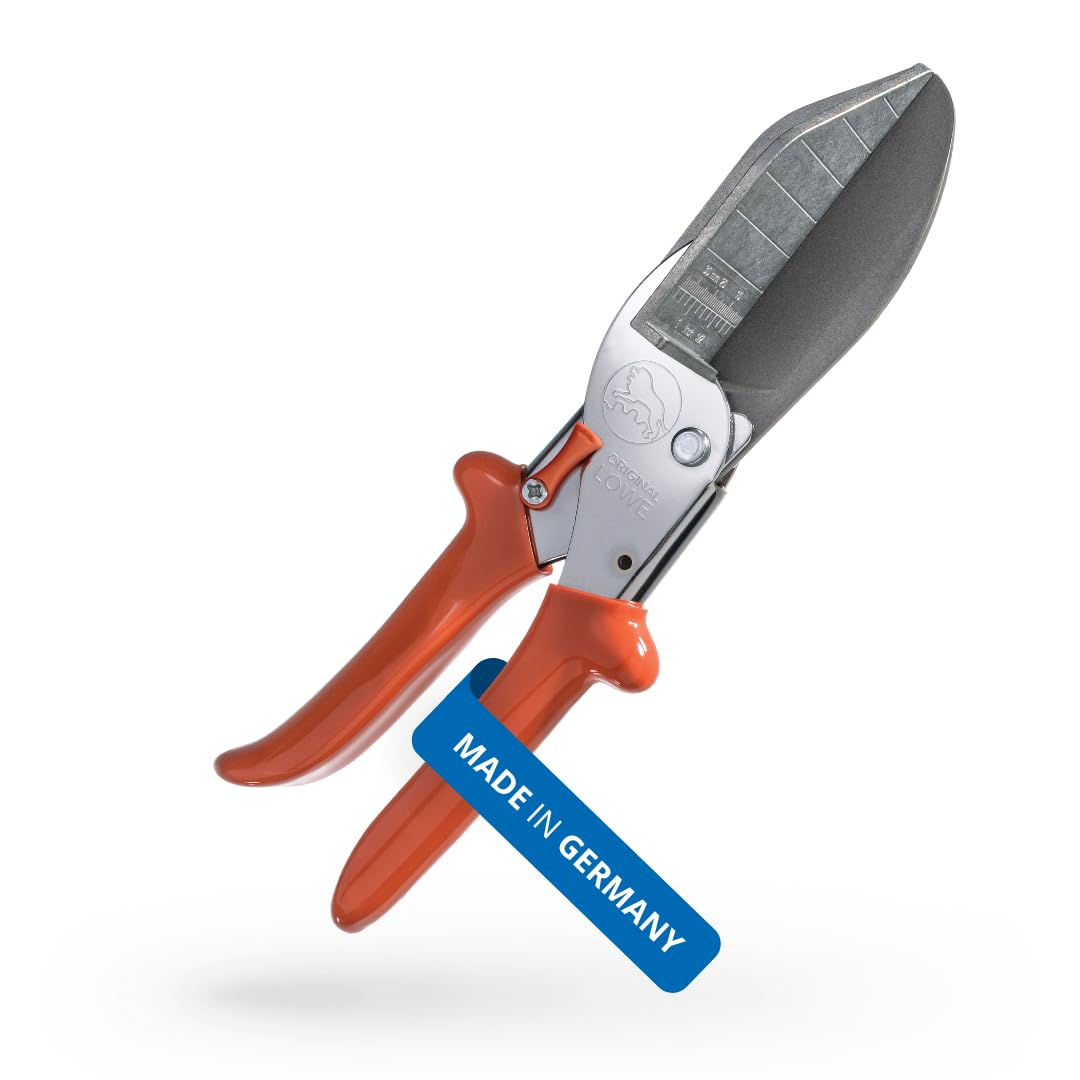 Original LÖWE Strip Cutter 3.306 with 90 Degree Stops for Professional Use in Crafts - Strip Cutter with Long Blade for Exact Cut on Plastic Rubber Wood PVC Leather Metal