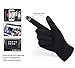 Knolee Women's Screen Gloves Warm Lined Thick Touch Warmer Winter Gloves,Black One Size