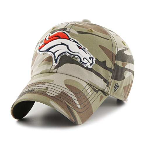 NFL Denver Broncos Women's Sparkle Camo Clean Up Hat, Women's, Faded Camo