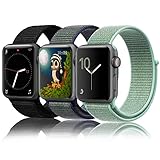 VATI Band Compatible with Watch Band 38mm 42mm 40mm 44mm Soft Breathable Nylon Sport Band Adjustable Wrist Strap Replacement Band Compatible with 2018 Watch Series 4/3/2/1