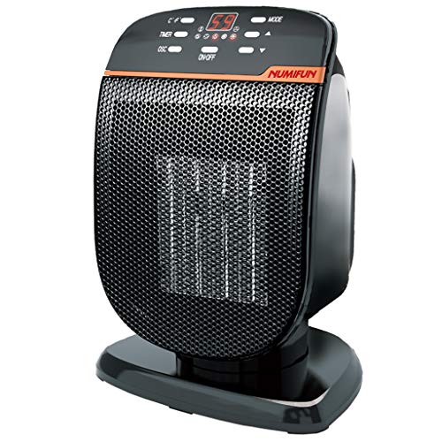 NUMIFUN Space Heater 1500W Oscillating Portable Electric Heater for Office Home Indoor Use Small Heater Energy Efficient with Digital Thermostat Adjustable Temperature and Timer, ETL Certified
