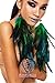 JW Fashmorous Blue Feather Earrings for Women Classy Green Feather Earrings for Women Feather Earrings Blue