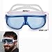 USHAKE Adult Swim Goggles, Large Swimming Goggles with Anti-Fog Light Blue Lens for Adult or Youth Outdoor Ocean Swimming Goggles