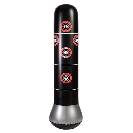 Jokereader Boxing Punching Bag for Kid Inflatable Free-Stand Tumbler Muay Thai MMA Boxing Hook Kick Sandbag Training Punching Ball