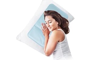 Aineeba Chill Pillow Cooling Pad Mat(Light Blue),Perfect for Night Sweats, Migraines, Fevers, Hot Flashes, Place on Pillow
