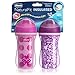 Chicco Insulated Rim Spout Trainer Sippy Cup 9oz 12m+ (2pk) - Pink/Purple