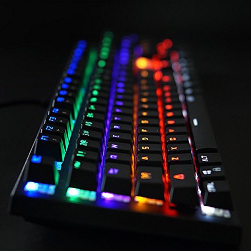 Happy Deals 20% Off Gaming Keyboard Mechanical Keyboard OUTEMU Blue Switch Wired RGB Led Backlit Keyboard Full Size 104 Keys US Layout with Black Color sunsonny by Qisan - Thumbnail 4