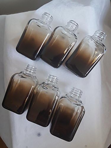 BROWN SHADED 1 OZ DROPPER BOTTLES- SET OF 10 - WITH GOLD CAP AND PIPETTE - free shipping