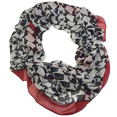 Alabama Shaped Houndstooth Lightweight Thin Poly Infinity Scarf - Roll Tide Pride Alabama Shaped Houndstooth Lightweight Thin Poly Infinity Scarf - Roll Tide Pride