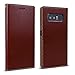 Galaxy Note 8 Case (2017), DesignSkin [Classic Basic]: Premium 100% Handmade Genuine Leather Wallet Flip Folio Unique Style Full Protective Cover Card Slot Cash Pocket Storage Strap Hole (Dark Brown)
