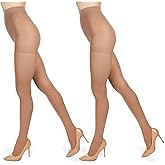 MeMoi 2 Pack Perfectly Opaque Tights, Microfiber Control Top Tights, Comfortable and Lightweight - Sizes Extra Small to Q2