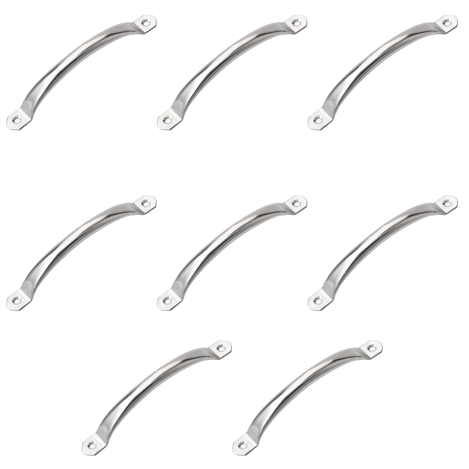 Aoktorkit 8 Pcs Pull Handles, Stainless Steel Cabinet Drawer Door Pulls for Kitchen Bedroom Home, 145mm