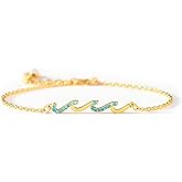 STORYJEWELLERY Wave Bracelet, Birthday Gifts For Women, Jewelry Present for Mom Daughter Sister and Female Friend, Christmas Gifts for Women,Wave Bracelet