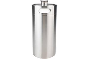 LuckyHigh 128 Oz Stainless Steel Draft Beer Bottle Portable Homebrewing Barrel