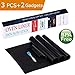 Cosy Life Set of 3 Large Oven Liner 16.25 x 23 Inch, Teflon Non-Stick Oven Mat - Black