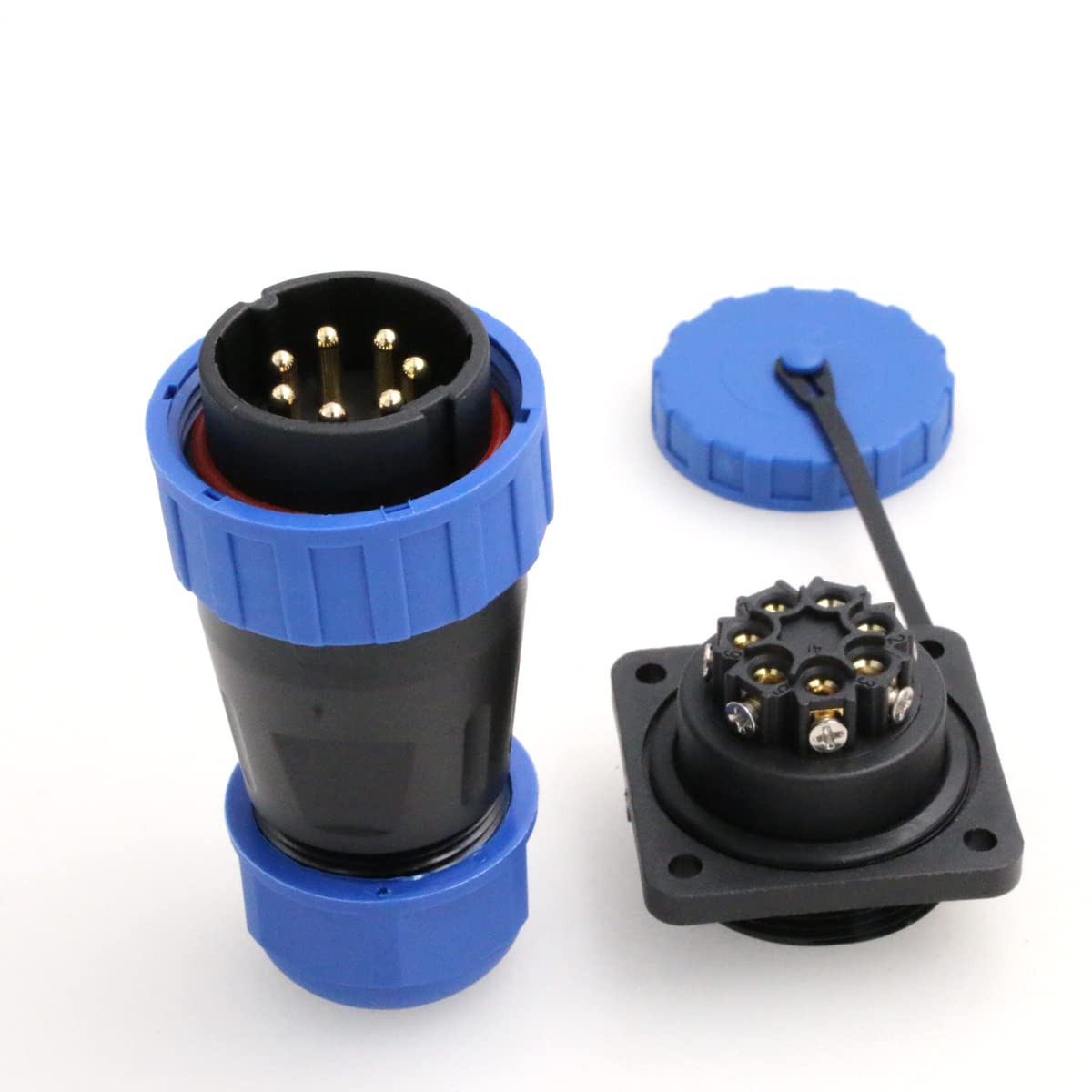 Eonvic TY28 Aviation Plug and Socket Quick Disconect Waterproof Panel Mount Wire Connector Plug and Femae Socket (TY28-7Pin)