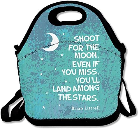Shoot For The Moon Large &amp; Thick Insulated Tote LunchÂ ToteÂ Bag With Containers Lunch Bag For Men Women Kids Enjoy You Lunch