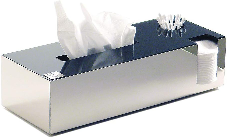 Combination of Cotton Bud Holder, Tissue Box and Cotton Pad Holder with