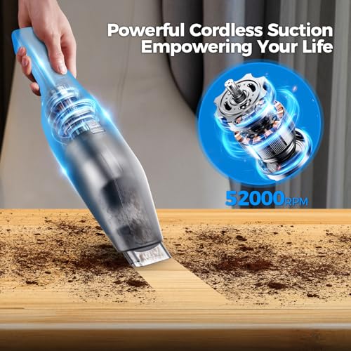 Handheld Vacuum Cordless - Car Vacuum Cleaner with 11000Pa Powerful Suction,1.2lbs Lightweight, photo 8